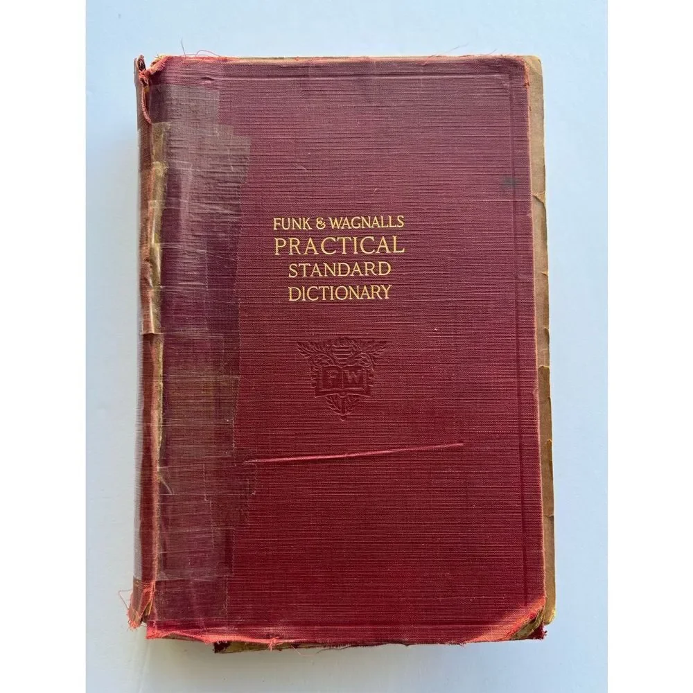 1926 Vintage‎ Antique XLTabbed & Illustrated Funk Wagnalls Dictionary Book